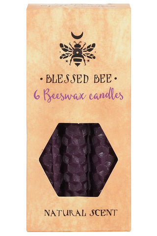 Beeswax Spell Candles Pack of 6 Purple | Angel Clothing