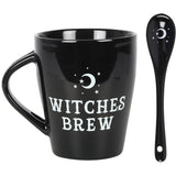 Witches Brew Mug and Spoon Set Black | Angel Clothing