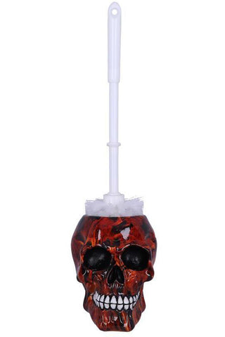 Brush with Death Inferno Red Skull Toilet Brush | Angel Clothing