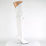 Pleaser CLASSIQUE 3011 Boots White | Angel Clothing