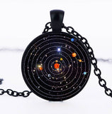 Black Solar System Necklace | Angel Clothing