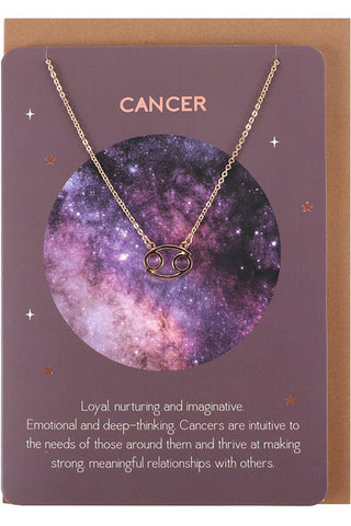 Cancer Zodiac Necklace Card | Angel Clothing