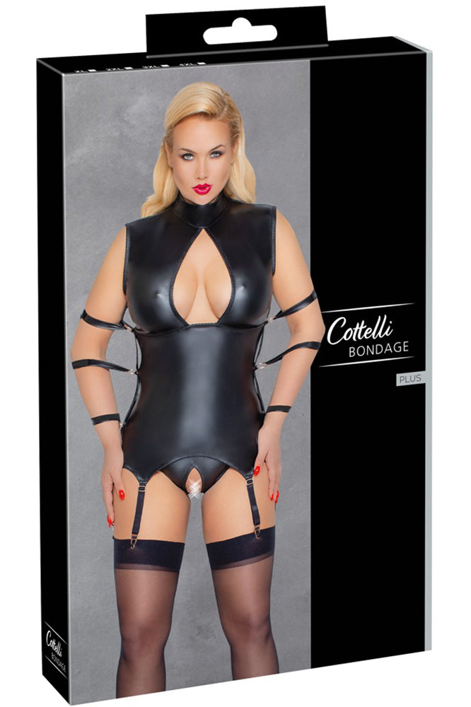 Cottelli Bondage - Body avec Détails de Bondage - Noir/Rouge XL Cottelli Bondage - Body avec Détails de Bondage - Noir/Rouge XL