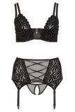 Cottelli Curves Black Lingerie Set (85F/L) | Angel Clothing