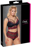 Cottelli Curves Plus Size Red Black Lingerie Set | Angel Clothing