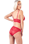 Cottelli Lingerie Red Bra and Briefs (XL) | Angel Clothing