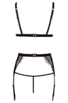 Cottelli Lingerie Eyelash Suspender Set (XL) | Angel Clothing