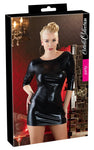Cottelli Collection Wetlook Dress Black (M) | Angel Clothing