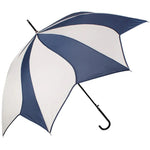 Cream and Navy Swirl Walking Stick Umbrella | Angel Clothing