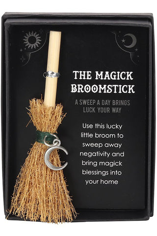Crescent Moon Mini Magick Broomstick | Angel Clothing