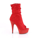 Pleaser DELIGHT-1031 Boots Red | Angel Clothing