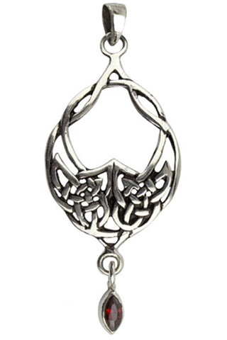 Echt etNox 925 Silver Celtic Knot Zirconia Pendant | Angel Clothing