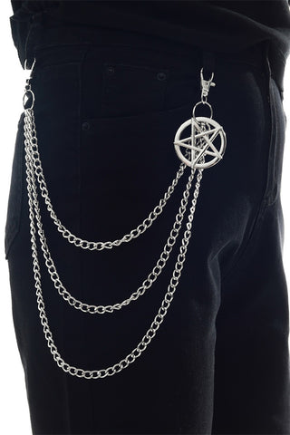 Pentagram Belt Clip Chain | Angel Clothing