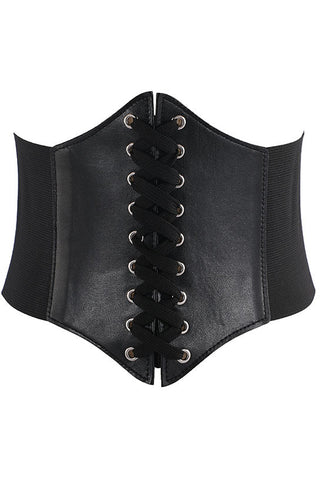 Black Corset Style Waist Belt | Angel Clothing