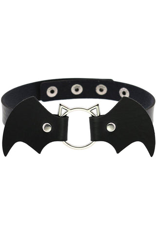 Gothic O Ring Bat Collar | Angel Clothing