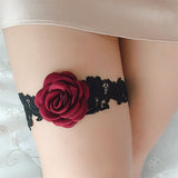 Rose and Heart Lace Garter Set | Angel Clothing