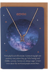 Gemini Zodiac Necklace Card | Angel Clothing
