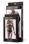 Grey Velvet Erotic Lingerie Set | Angel Clothing