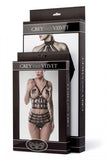 Grey Velvet Lingerie Set with Skirt | Angel Clothing