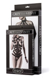 Grey Velvet Five-Part Lingerie Set | Angel Clothing