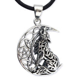 Echt etNox Howling Wolf in Moon pendant 925 silver | Angel Clothing
