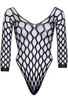 Leg Avenue Pothole Net Sleeve Bodysuit | Angel Clothing