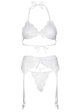 Leg Avenue White Bra Top Lingerie Set | Angel Clothing