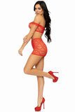Leg Avenue Red 3 Pc Top, Mini Skirt and String | Angel Clothing