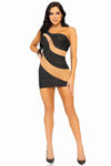 Leg Avenue Spandex Asymmetrical Minidress | Angel Clothing