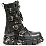 New Rock M591 S2 Silver Flames Boots | Angel Clothing