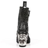New Rock NRK Skull Vintage Flower Boots M.8358-S1 | Angel Clothing