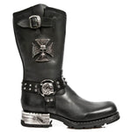 New Rock Iron Cross Motorock Boots M.MR030-S1 | Angel Clothing