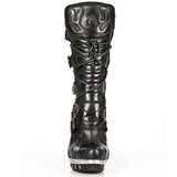 New Rock M-PUNK049 S1 Boots Black Flame | Angel Clothing