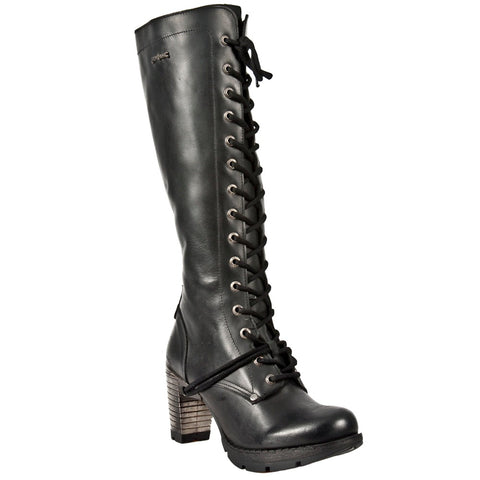 New Rock Tall Laced Ladies Boots M.TR005-S1 | NEW ROCK Angel Clothing