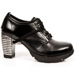 New Rock Black Trail Heeled Shoes M.TR011-S3 | Angel Clothing