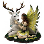 Adoration Fairy with White Deer Figurine | Angel Clothing