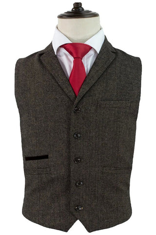 Martez Brown Tweed Waistcoat | Angel Clothing
