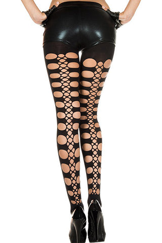 Music Legs Hole and Net Tights | Angel Clothing