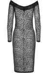 Noir Handmade Leopard Flock Midi Dress | Angel Clothing