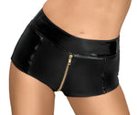 Noir Handmade Sexy Shorts with Full Zip # | Angel Clothing