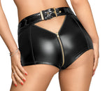 Noir Handmade Sexy Shorts with Full Zip # | Angel Clothing