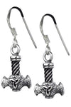etNox Thors Hammer Silver Earrings | Angel Clothing