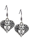 etNox Wolf Heart Silver Earrings | Angel Clothing