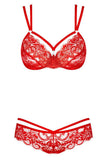 Obsessive Red Bra and Thong Set | Angel Clothing