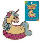 Vacation Vibes Unicorn Enamel Pin Badge | Angel Clothing