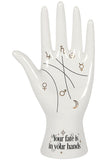 Palmistry Hand White Ceramic | Angel Clothing