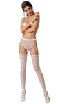 Passion Lingerie S003 Stockings White | Angel Clothing