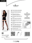 Passion Nero Black Fishnet Hold-Ups ST020 | Angel Clothing