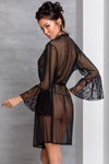 Passion Lovelia Penignoir Dressing Gown Black | Angel Clothing