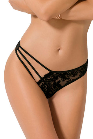 Passion Linette Thong Black | Angel Clothing